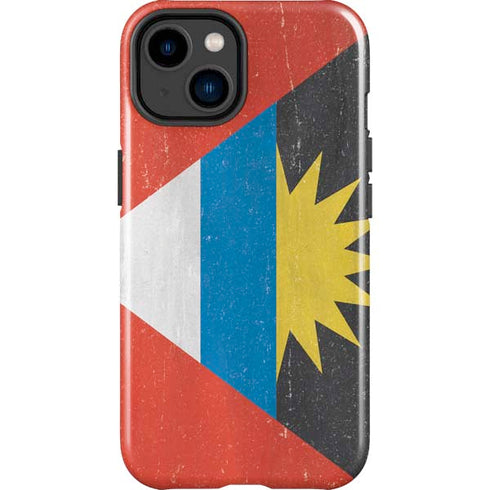Antigua and Barbuda Flag Distressed iPhone 15 Impact Case
